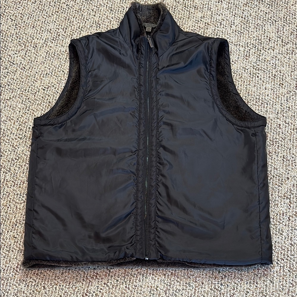 Marc New York Black Quilted Vest with High Collar. XXL. EUC